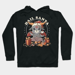 Hail Santa - Funny Cute Evil Christmas Baphomet Hoodie